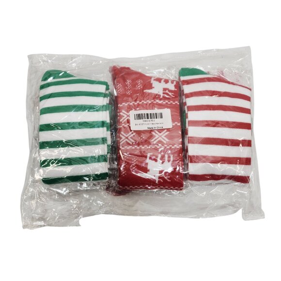 6-Pack Christmas Socks With Stripes & Snowflake Patterns - Picture 2 of 2